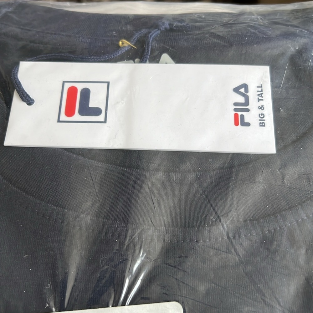 FILA Men's Dark Blue Tee - 6XL big - Picture 3 of 3